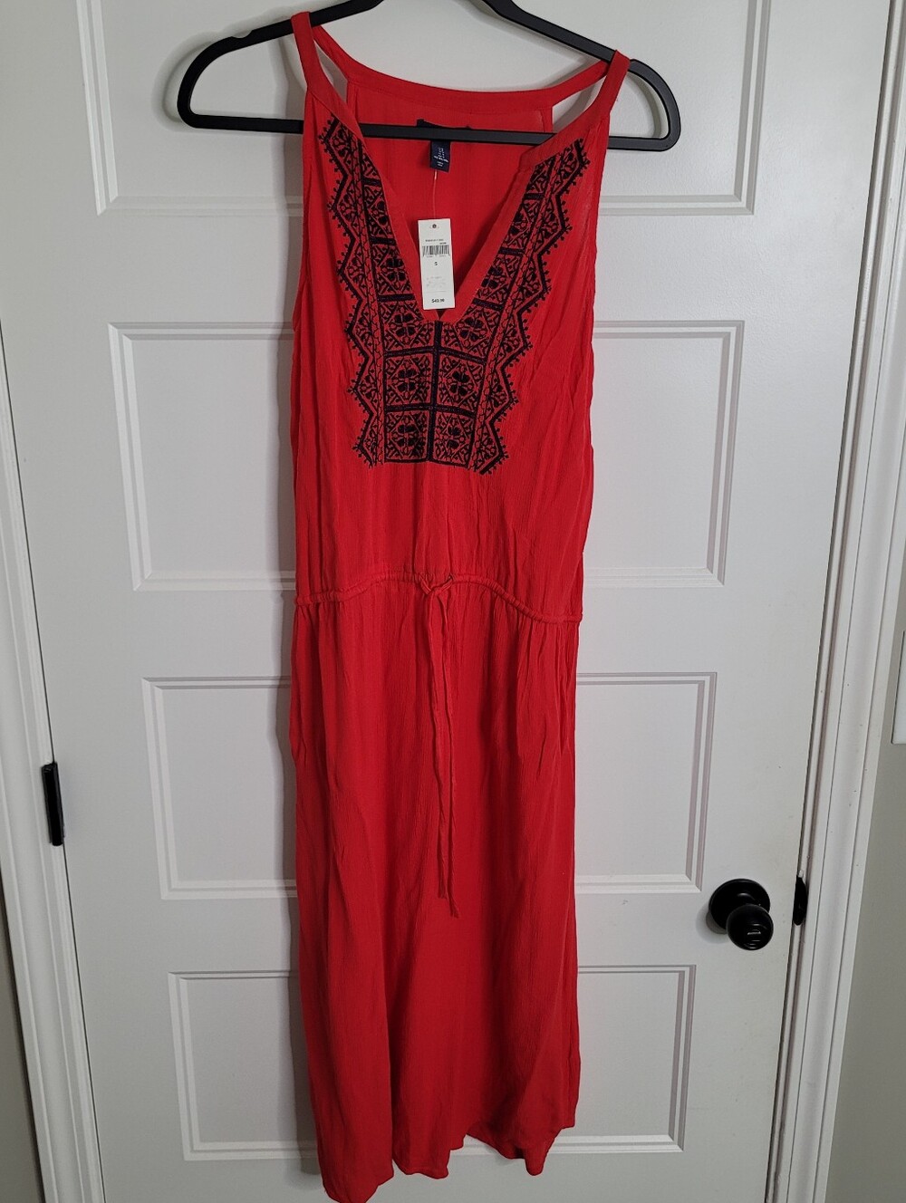 NWT Gap Embroidered Split Neck Halter Dress Size S